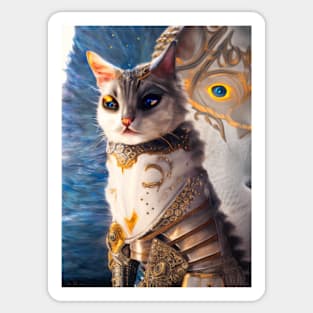 Golden armor knight cat: Viceroy Sticker